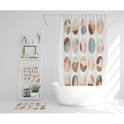 Nevijo Polyester Shower Curtain Set
