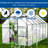 Outdoor Greenhouse 6x12 Ft - Polycarbonate With Raised Base And Anchor For Optimal Growth Black Construction Water Drainage Functionality-117455850