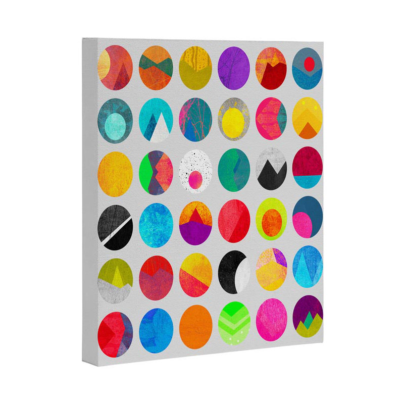 « points », impression sur toile, H 10 po x l 8 po x P 1,5 po