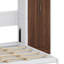 Lit escamotable moderne avec garde-robe intégrée, tiroirs multiples et surface de table convertible