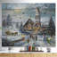 « christmas culte parents priant children play », peinture-35119724-35119727