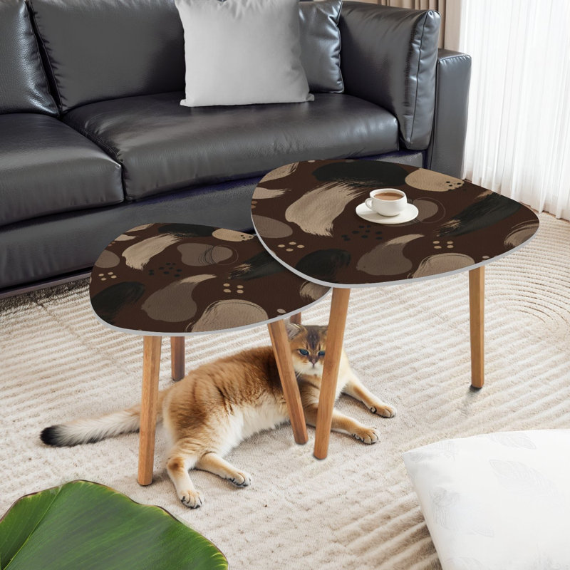 Ensemble de 2 tables basses gigognes Triangle