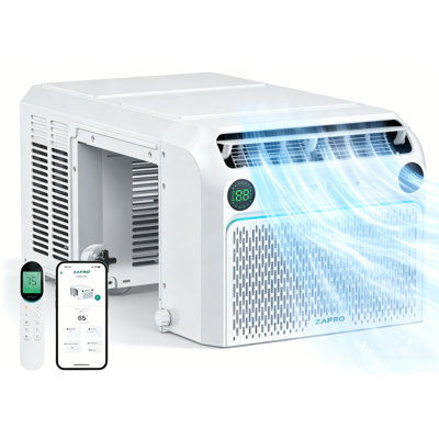 U Shaped Inverter Window Air Conditioner 10000Btu Ashrae（6200Btu Doe）Ultra Quiet 32Db Smart Ac Cool/Dry/Fan Modes With App Voice Remote Control