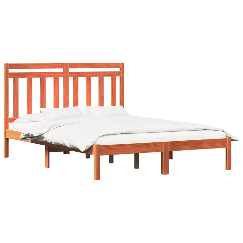 Solid Wood Bed, European Double (140 x 200 cm)