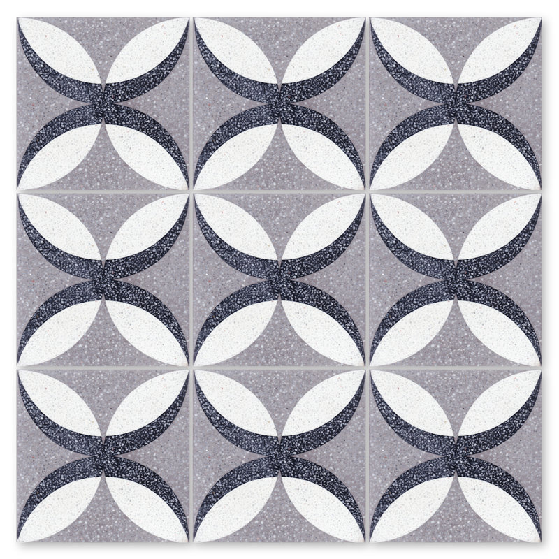 Petalos 8" x 8" Cement Patterned Wall & Floor Tile