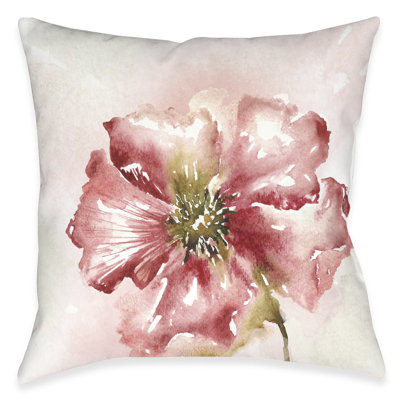  Blushing Floral Throw Pillow