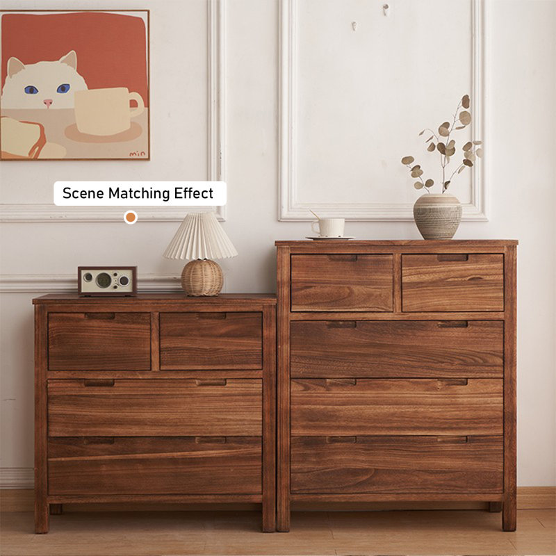 Retro Walnut Solid Wood Sideboard