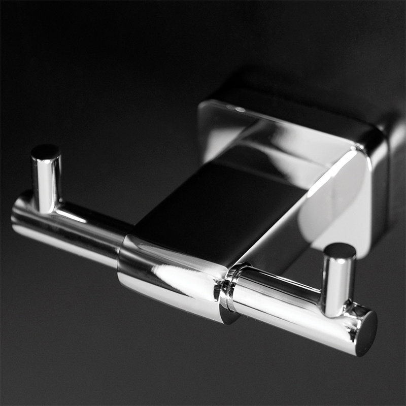 Eleganza Double Robe Hook, Polished Chrome