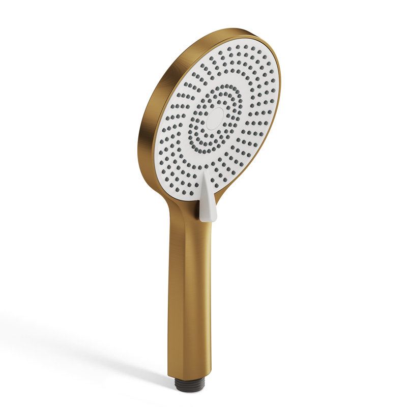 Ensemble de douchette à main à 3 jets avec barre de douche coulissante de 66 cm et flexible de 150 cm, Or brossé