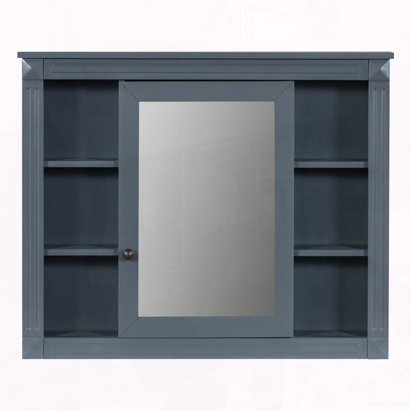 Ensemble de meuble-lavabo 36 po avec armoire à miroir et 2 portes à fermeture douce, Blue