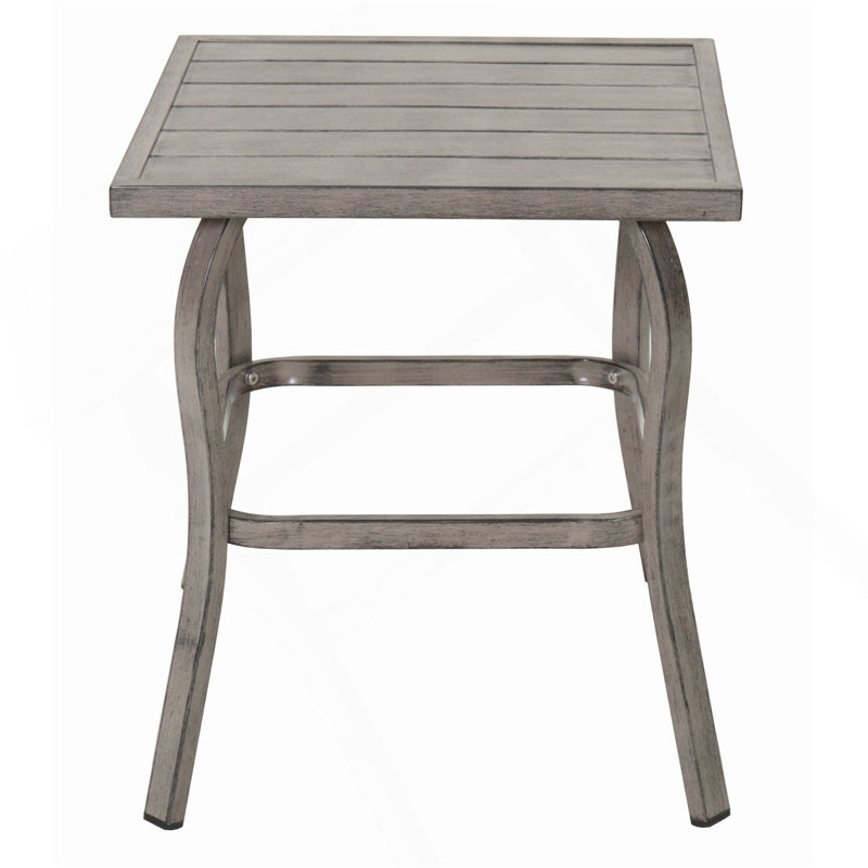 Table d'appoint / table basse en métal peint, table en fer robuste avec finition thermolaquée, utilisation à l'extérieur