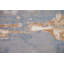 Tapis oriental gris et bleu abstrait 6 x 8