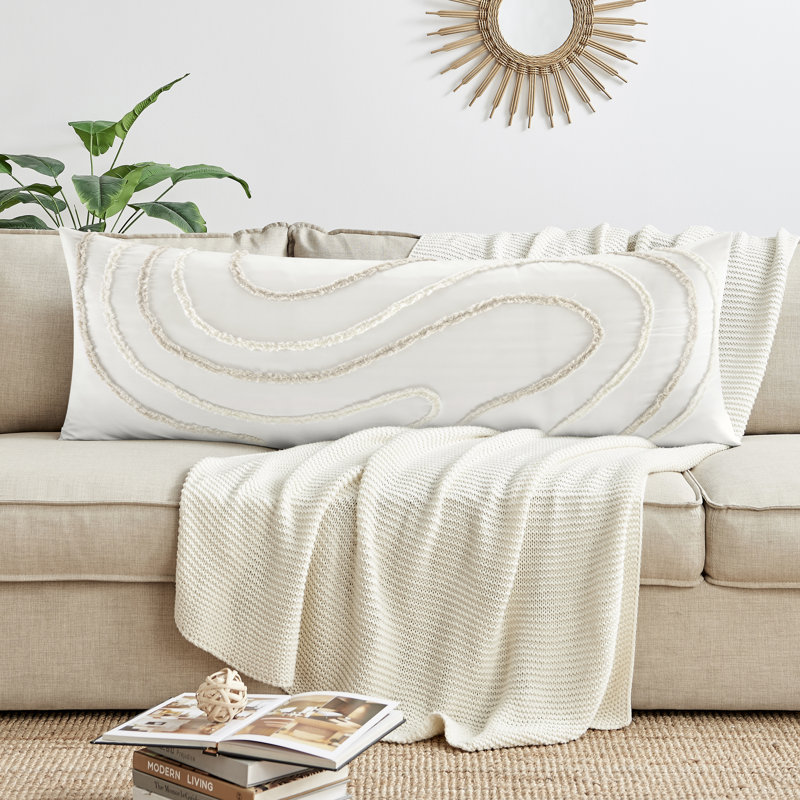 Boho Tufted Swirl Body Pillow Case