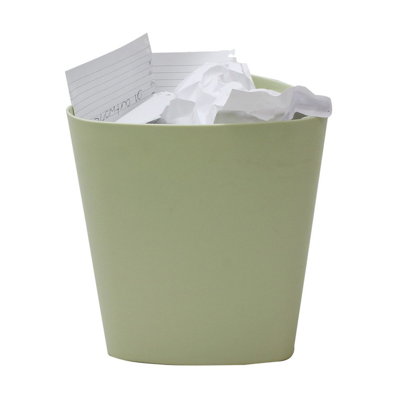 Plastic Open Waste Bin - 37.85L, Green