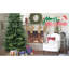 Arbre de Noël 7,5 pi, 2856 pointes, apparence complète, conception à charnières, support en métal durable et apparence festive, structure, support stable