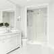 Elan E-Class 44-48" W x 76" H Sliding Frameless Shower Door with 3/8" Clear Glass