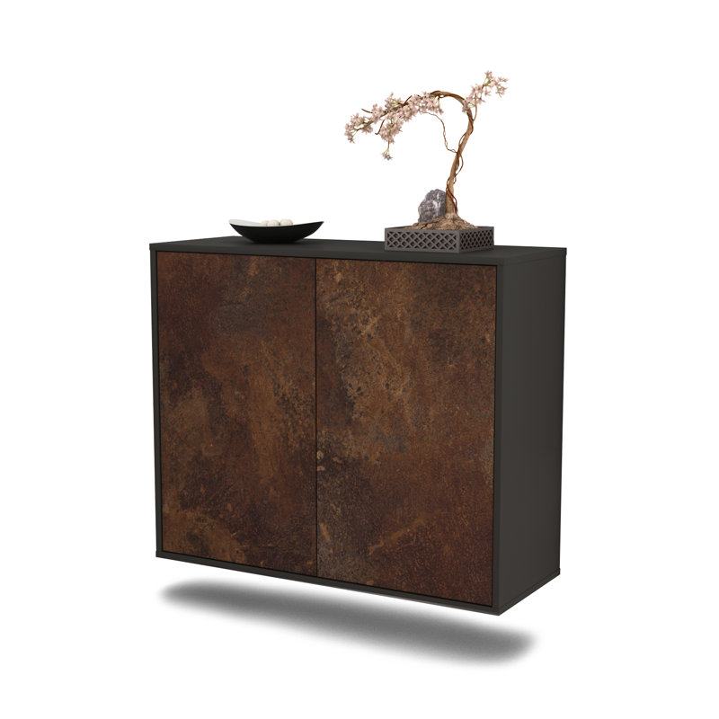 Chuck 92cm Sideboard, Anthracite/Rust