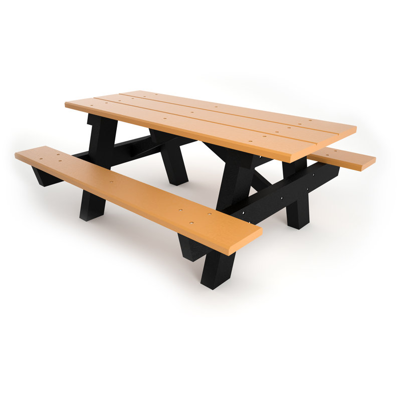 Table de pique-nique avec structure en A Montelongo, Aucun, Cèdre, 6 pi
