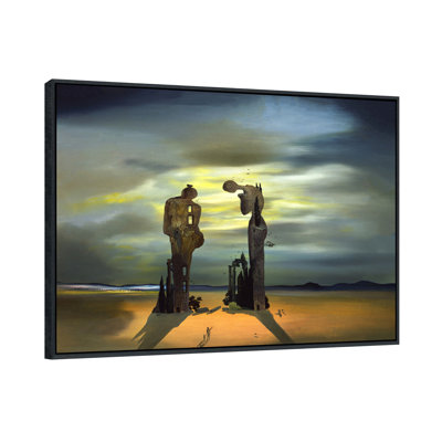 Reproduction d'art giclée sur toile encadrée, "Reminiscence of Millet's Angelus" par Salvador Dali, art mural pour le salon, décorations de bureau à domicile