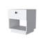 Table de chevet de la chambre à coucher 1 avec grande surface en blanc avec 1 tiroir et suffisamment de rangement pour-510667406