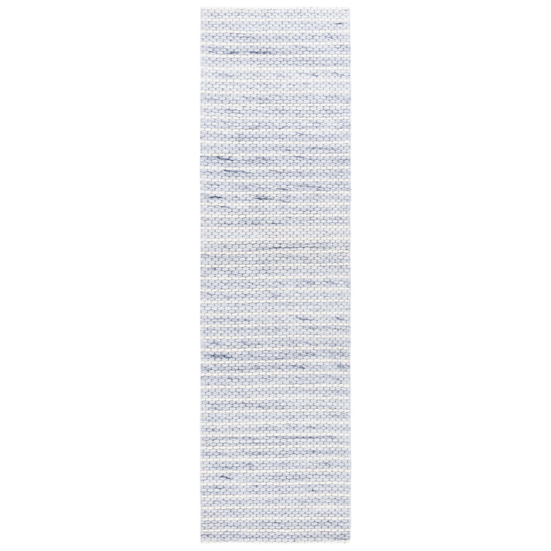 Ese Hand Woven Wool And Cotton With Latex Solid Color Rug, Runner 2'3" x 8'