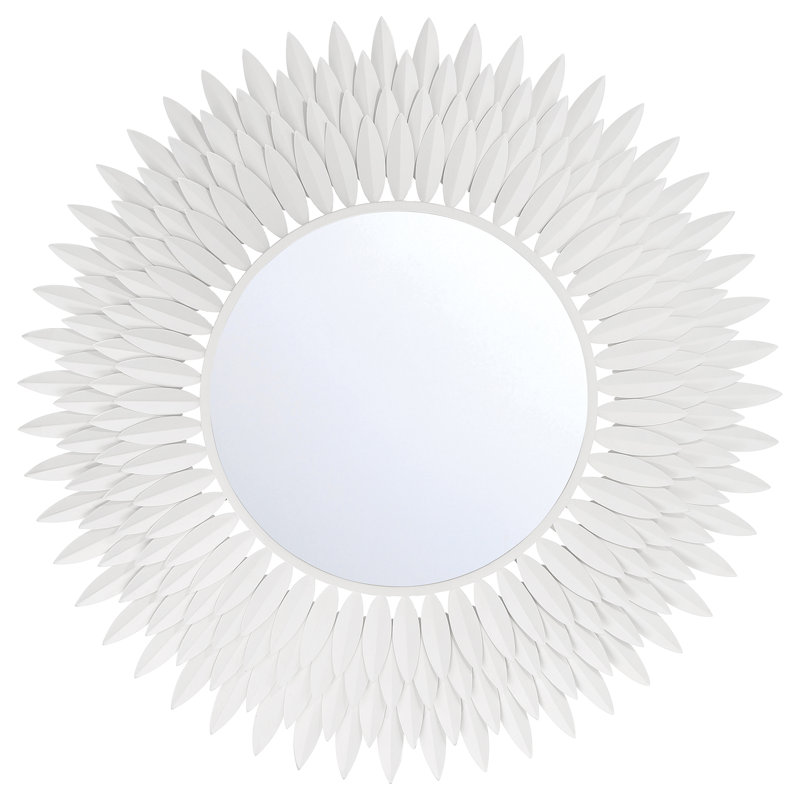 Miroir Thom, 30 po x 30 po, Blanc mat