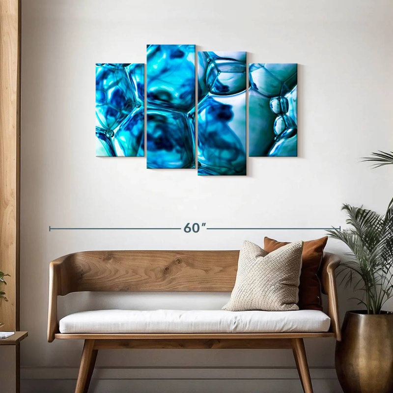 Avery Blue Bubbles, 27" H x 43" W