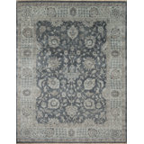 Treasures Wool Oriental Area Rug in Gray
