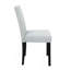 Table de salle à manger noire et (4) chaises de salle à manger argentées