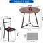 Ensemble de table de salle à manger pour 2, table de cuisine ronde et chaises rembourrées pour 2, ensemble de table de salle à manger 3 pièces-92930527