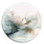«Green and Cream Essence Of Modernity II», art mural rond en marbre abstrait-88628087