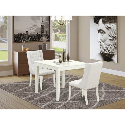 Gazaway Rubberwood Solid Wood Dining Set by Three Posts