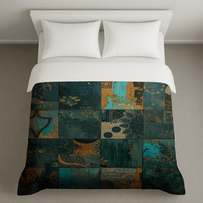Patchwork Floral Motif Duvet Covers, Queen
