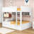 Full XL over Full XL Bunk Bed with Ample Storage Drawers and LED Light-1021991512