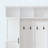 55" Farmhouse Hall Tree with Storage Bench, Adjustable Shelves & 6 Hooks, White-381597791