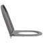 Grey Plastic Standard Adjustable Armrests Toilet Seat Oval-369684997