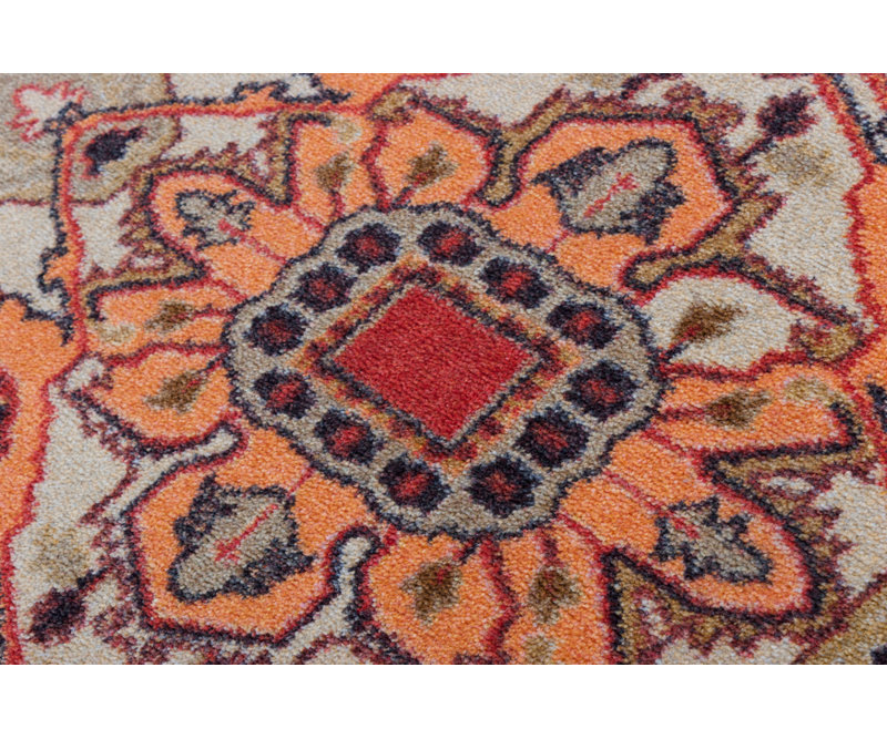 Tapis rouge / beige à motif oriental Prolley, Rectangle 3 pi 10 po x 5 pi 4 po