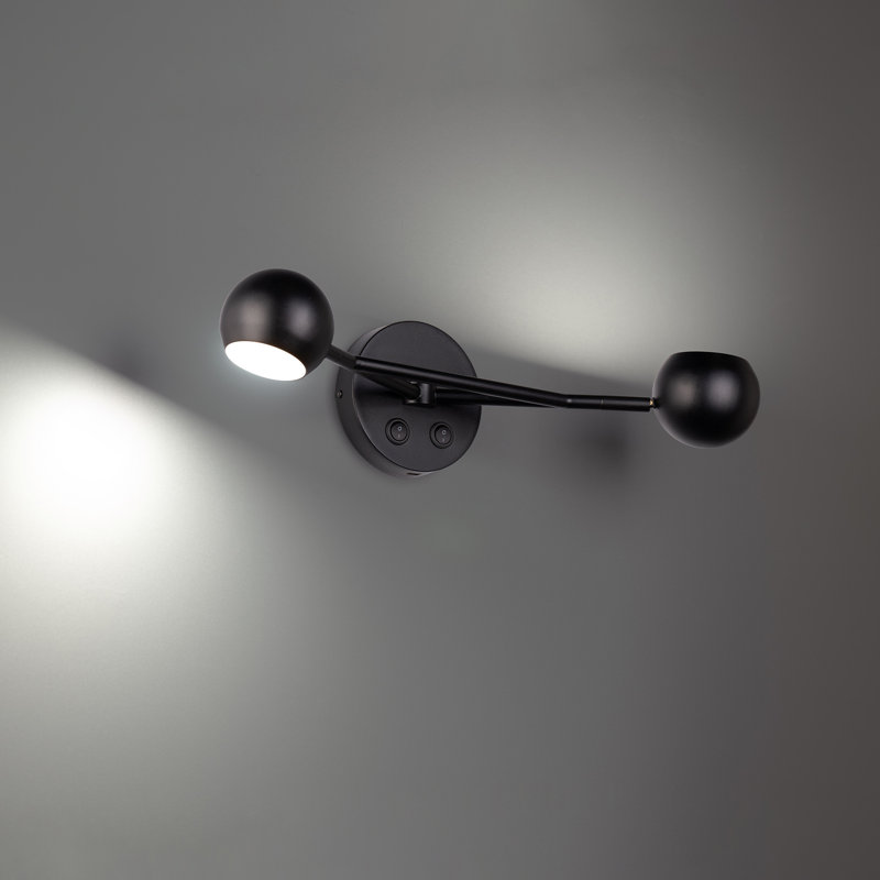 Projecteur à DEL en acier recto verso, Noir