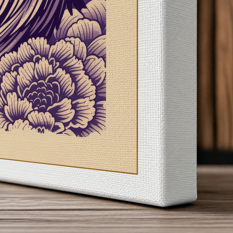 Lion in Clouds Japandi 1 Piece Wrapped Canvas Wall Art, 36x24 - 91.4 x 61.0 cm, White Border