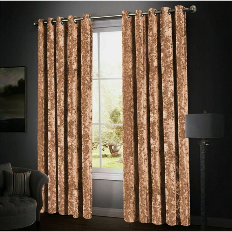 Morey Blackout Curtain Pair, Beige, Width 167 x Drop 137 cm