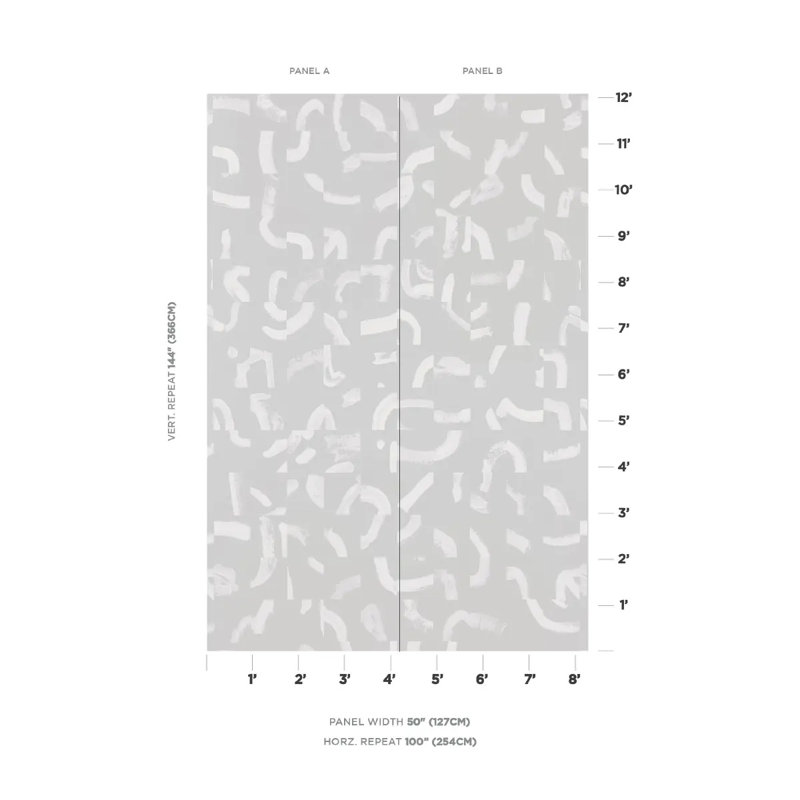 Schumacher x Caroline Z Hurley Sepiessa Panel Set, Stone