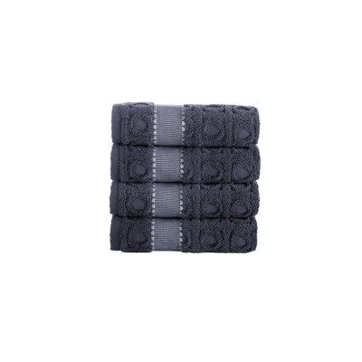 Turkish Cotton Plush Jacquard Hand Towel
