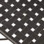 Table d'appoint de patio en fer noir brossé aspect argent, 42 cm (P) x 42,5 cm (L) x 40,5 cm (H), assortie aux chaises et tables basses, assemblage requis pour une utilisation extérieure, complète
