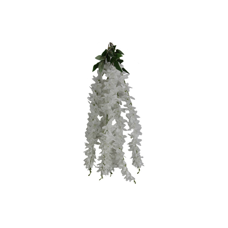Douille de wisteria artificielle suspendue, Blanc