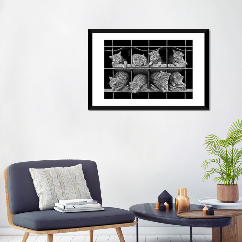 «Octet» par Ben Heine, impression sur toile, Papier d'art encadré noir, Blanc, H 16 po x l 24 po x P 1 po