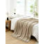 Jeté Boho pour canapé, douillette douillette en chenille tricotée, coussin décoratif léger et respirant-128774091-128774097