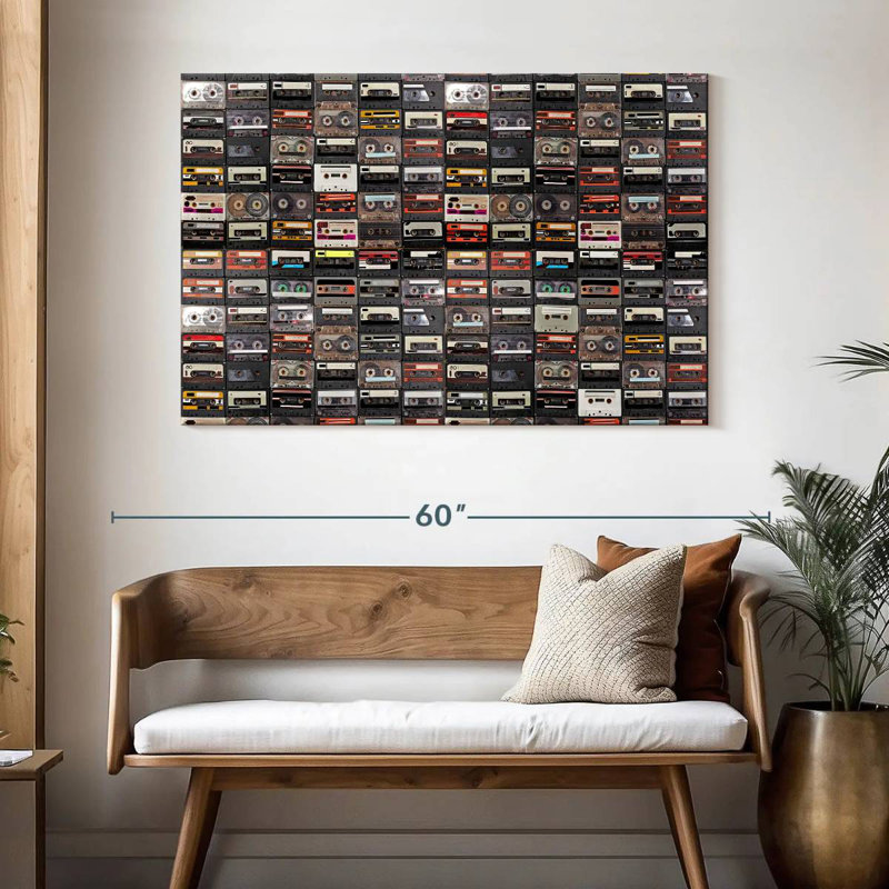 Abarca Audio Cassettes Collection, 32" H x 48" W