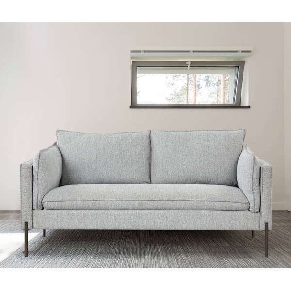 Ebern Designs 76.2" 3-Seat Sofa In Modern Linen Fabric Upholstery ...