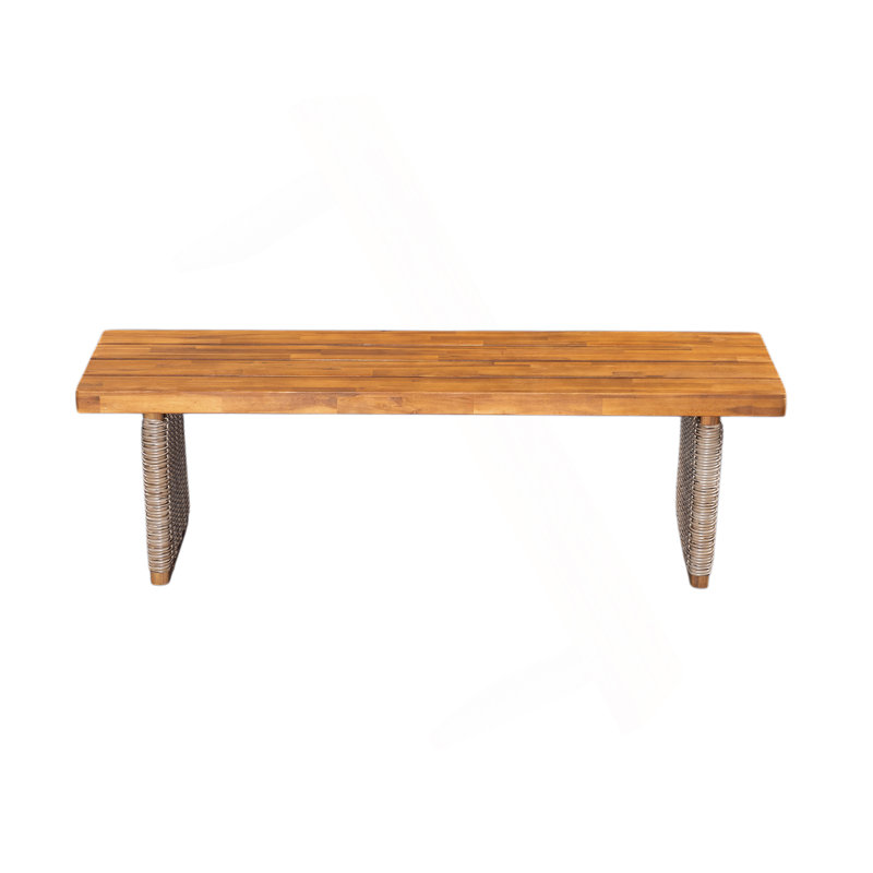 Banc d'extérieur en bois d'acacia 1Pcs, 1, Chêne