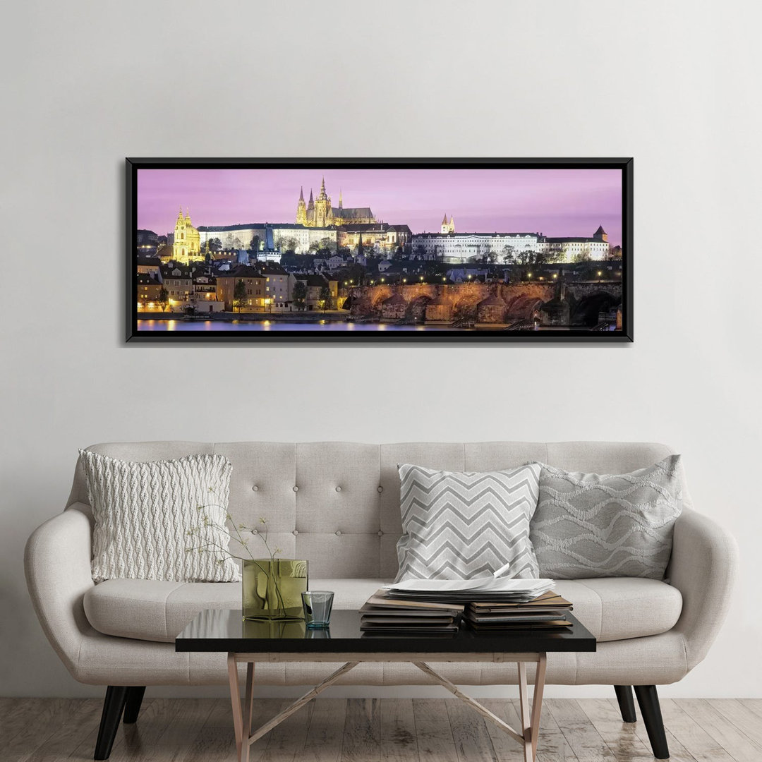 " Arch Bridge Across A River, Charles Bridge, Hradcany Castle, St. Vitus Cathedral, Prague, Czech Republic " by Panoramic Images East Urban Home 